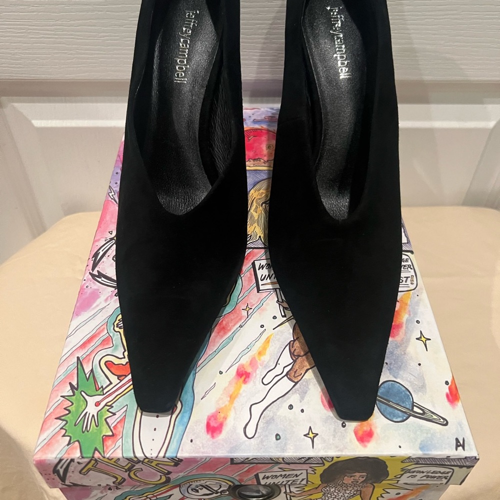 Jeffrey Campbell - HINTS-HI Black Suede Shoes